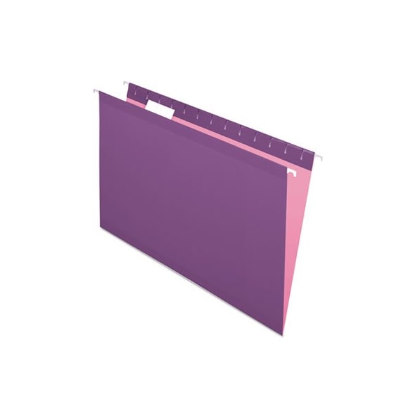 Tops Business Forms Pendaflex, COLORED REINFORCED HANGING FOLDERS, LEGAL SIZE, 1/5-CUT TAB, VIOLET, 25PK 415315VIO - main